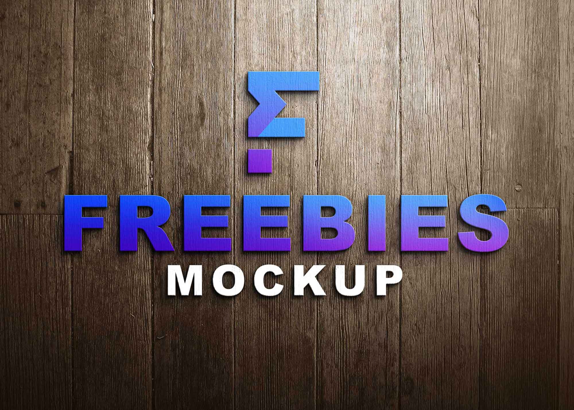 Free 3D Simple Logo Mockup (PSD)