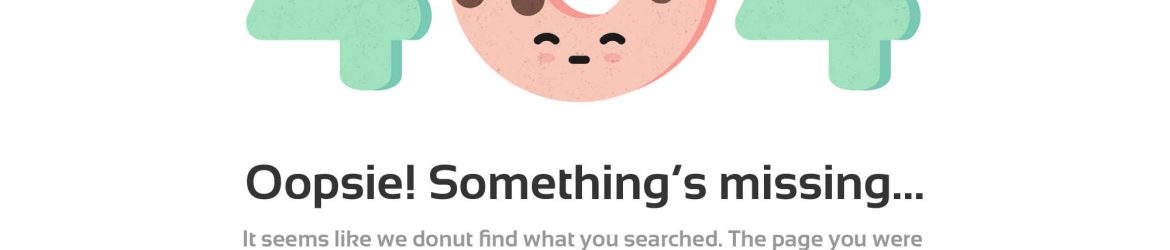Free 404 Error Page Donut Template (Ai)