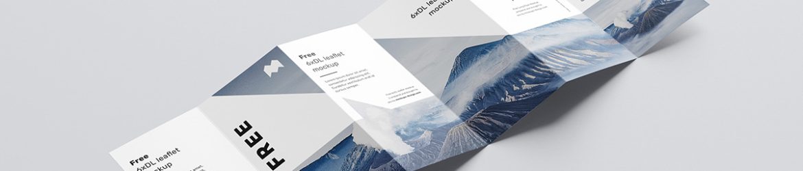 Free 6xDL leaflet mockup