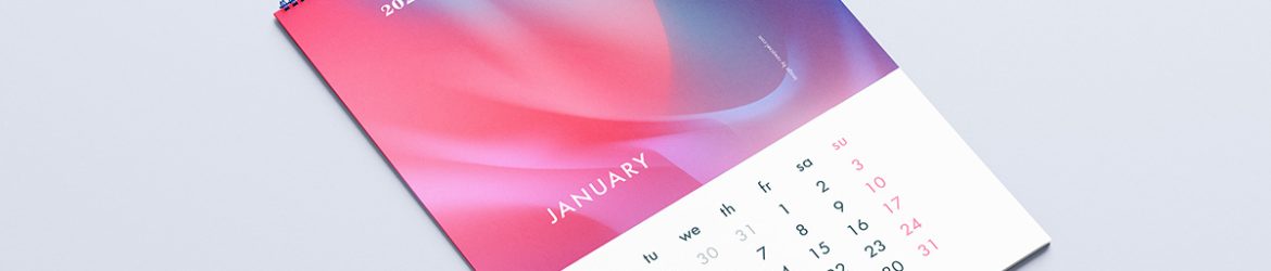 Free A3 wall calendar mockup
