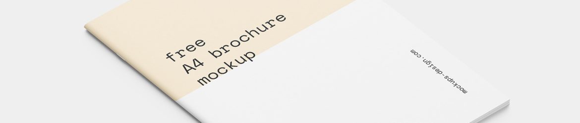 Free A4 brochure cover mockup