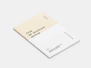 Free A4 brochure cover mockup