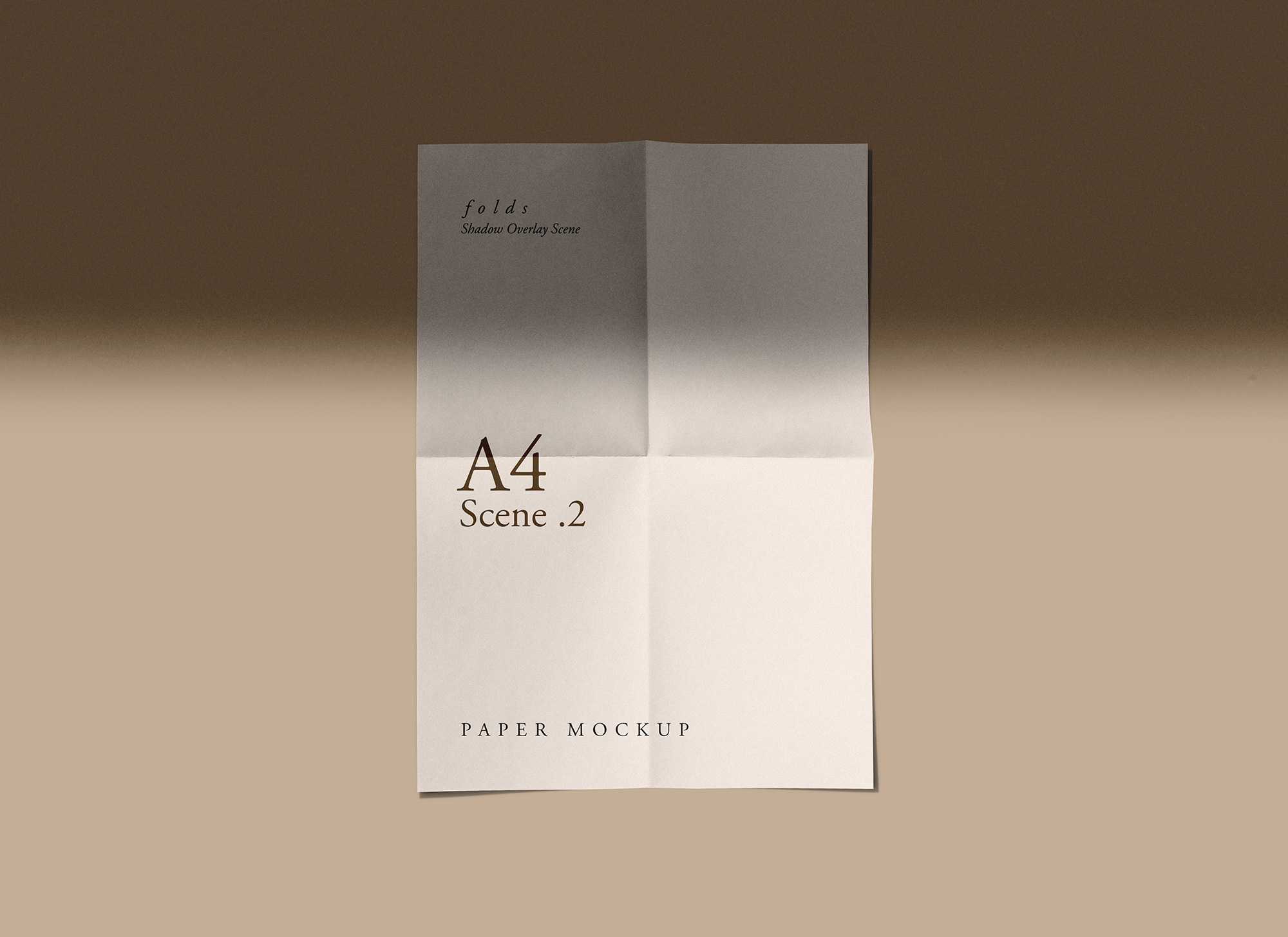 Free A4 Fold Paper Mockup (PSD)
