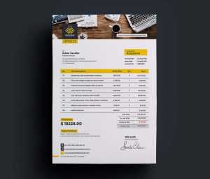 Free A4 Invoice Template (PSD)