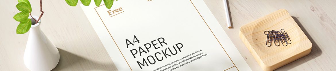 Free A4 paper mockup