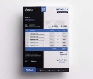 Free A4 Professional Invoice Template (PSD)