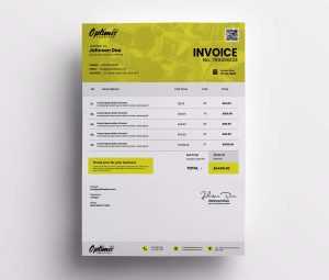 Free A4 Size Invoice Template (PSD)