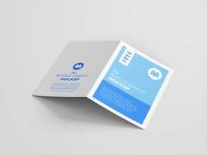 Free A5 bi-fold leaflet mockup