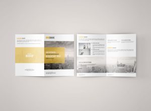 Free A5 Bifold Brochure Mockup