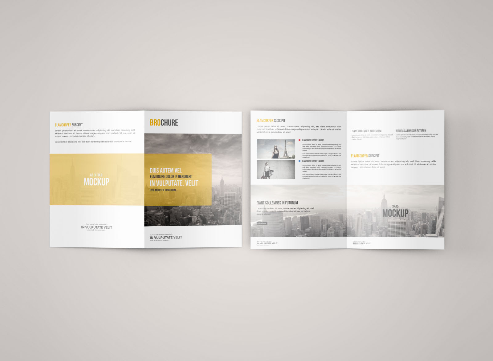 Free A5 Bifold Brochure Mockup