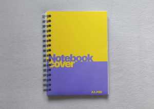 Free A5 Cover Notebook Mockup (PSD)