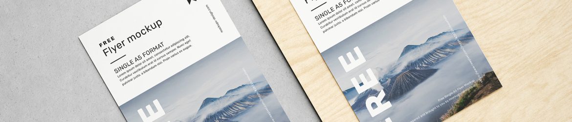 Free A5 flyer mockup