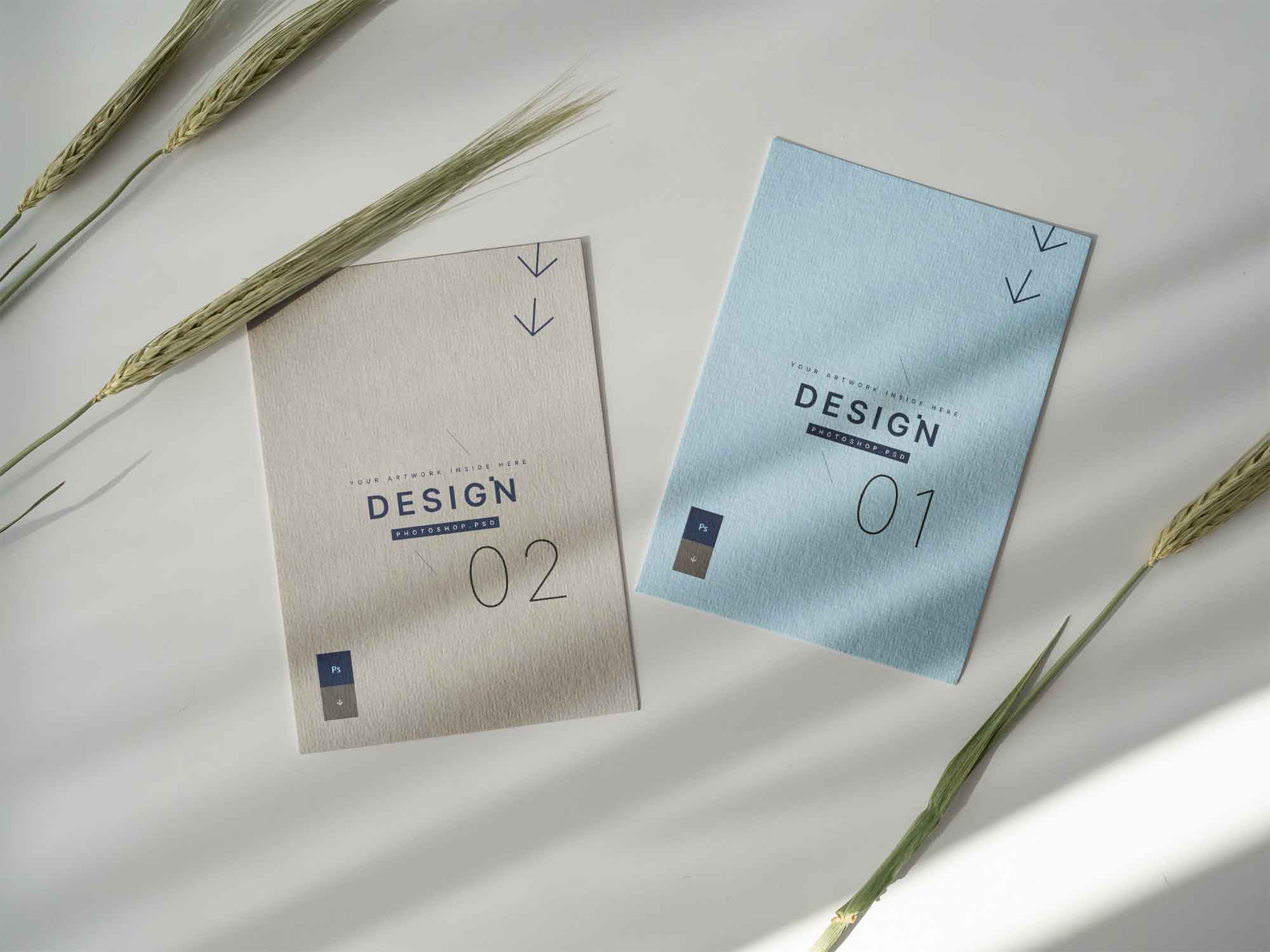 Free A5 Flyer Realistic Mockup (PSD)