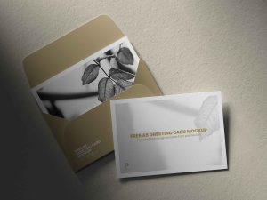 Free A5 Greeting Card Mockup (PSD)