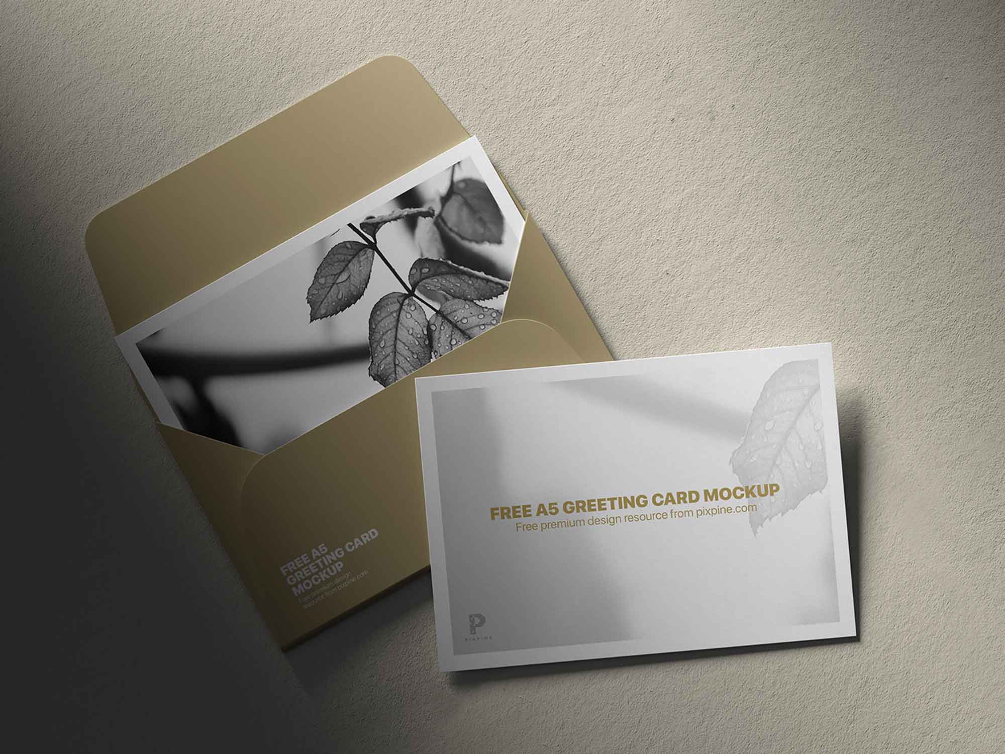 Free A5 Greeting Card Mockup (PSD)