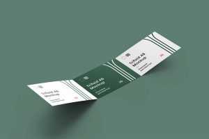 Free A5 Trifold Landscape Brochure Mockup (PSD)