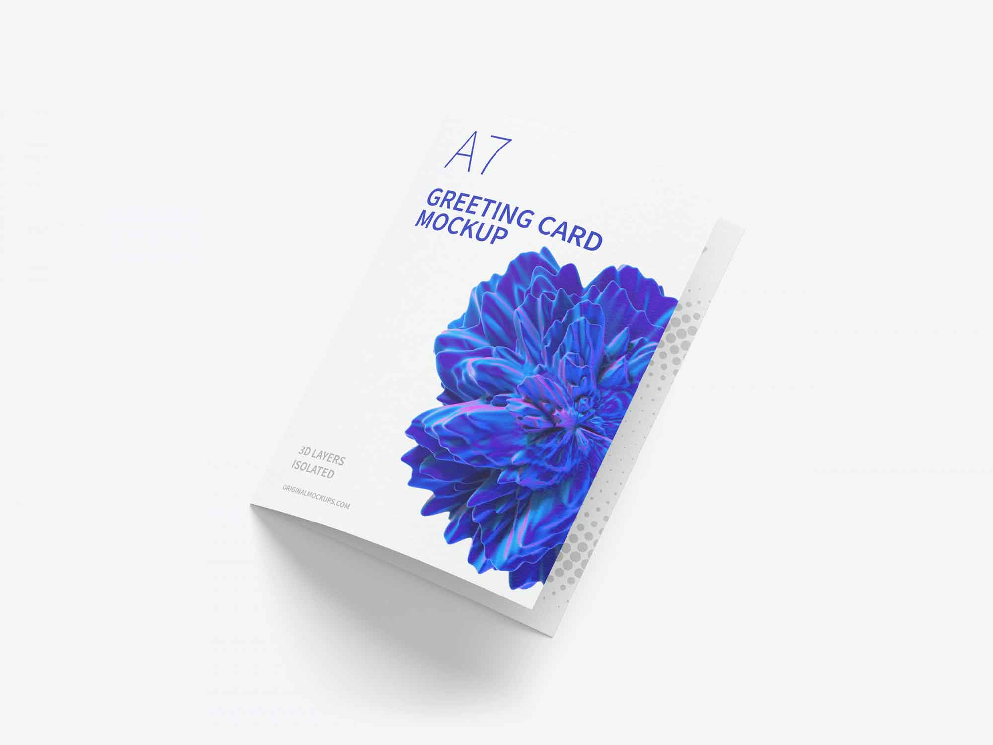 Free A7 Greeting Card Mockup (PSD)