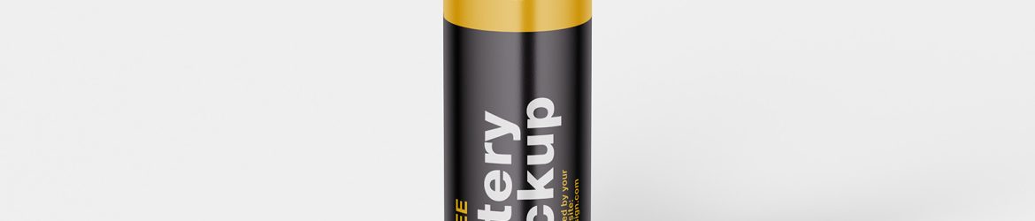 Free AA battery mockup