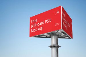 Free Advertising Billboard Mockup (PSD)