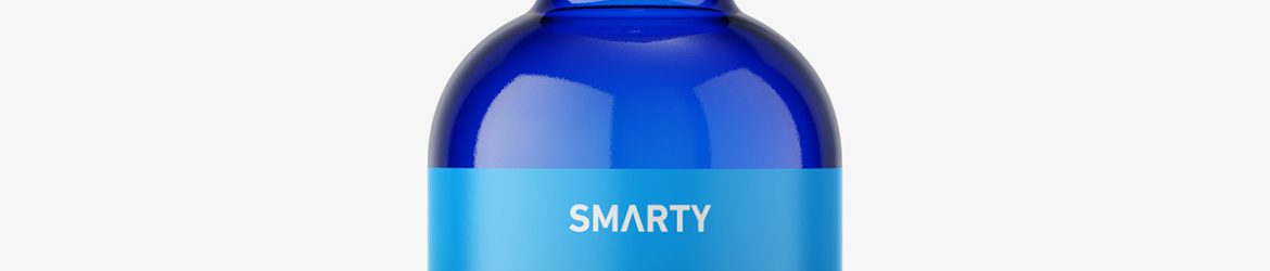 Free airless blue bottle mockup