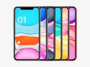 Free All Colors iPhone 11 Mockup (PSD)