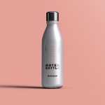 Free Aluminium Water Bottle Mockup PSD — Realistic & Editable