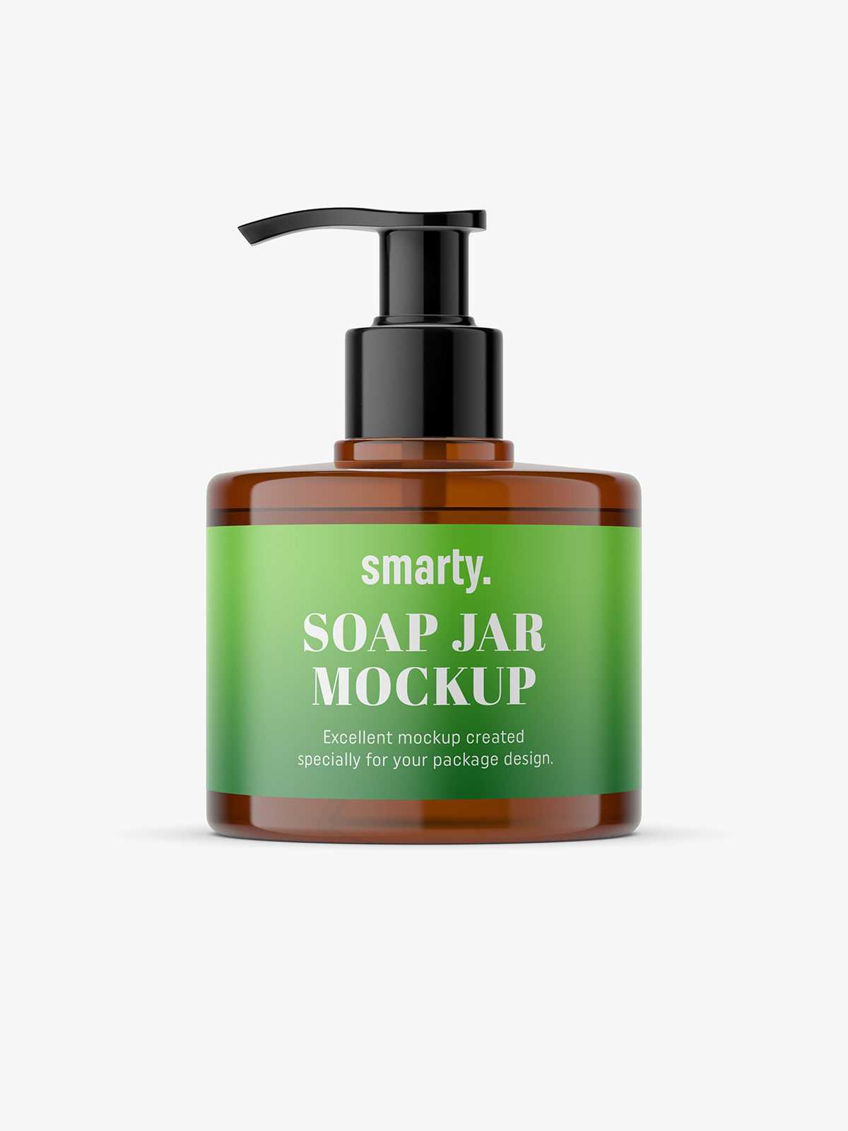 Free amber bottle mockup