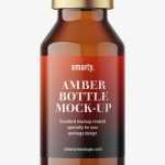 Free amber bottle with crimp seal mockup / 20ml - Free PSD Download Free amber bottle with crimp seal mockup / 20ml