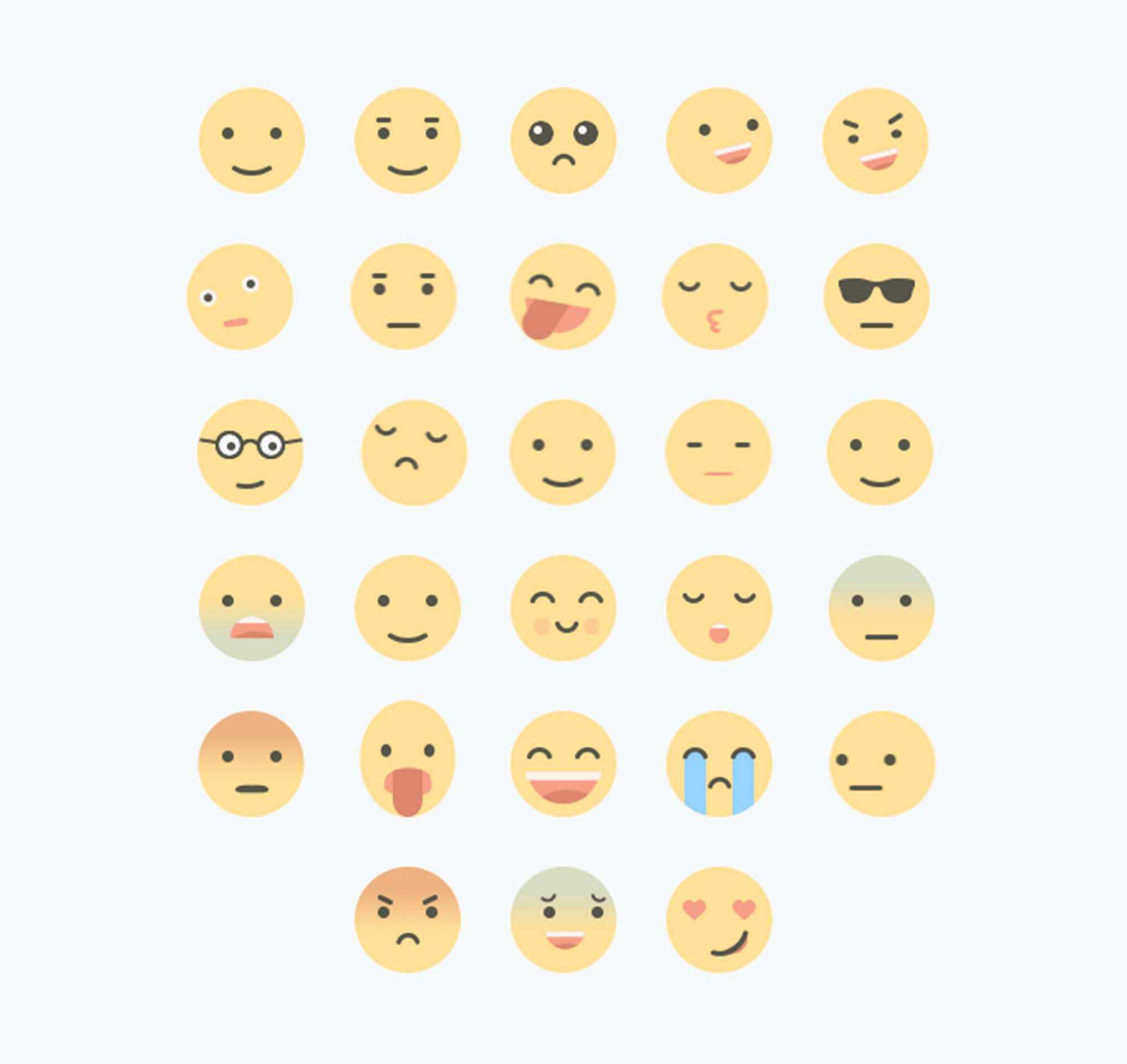 Free Animated Flat Emoji Icons