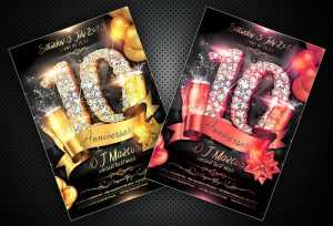 Free Anniversary Flyer PSD Template And Facebook Cover