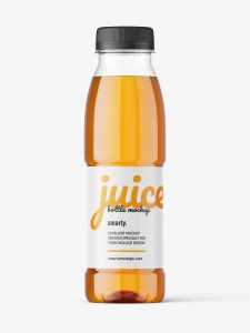 Free apple juice bottle mockup