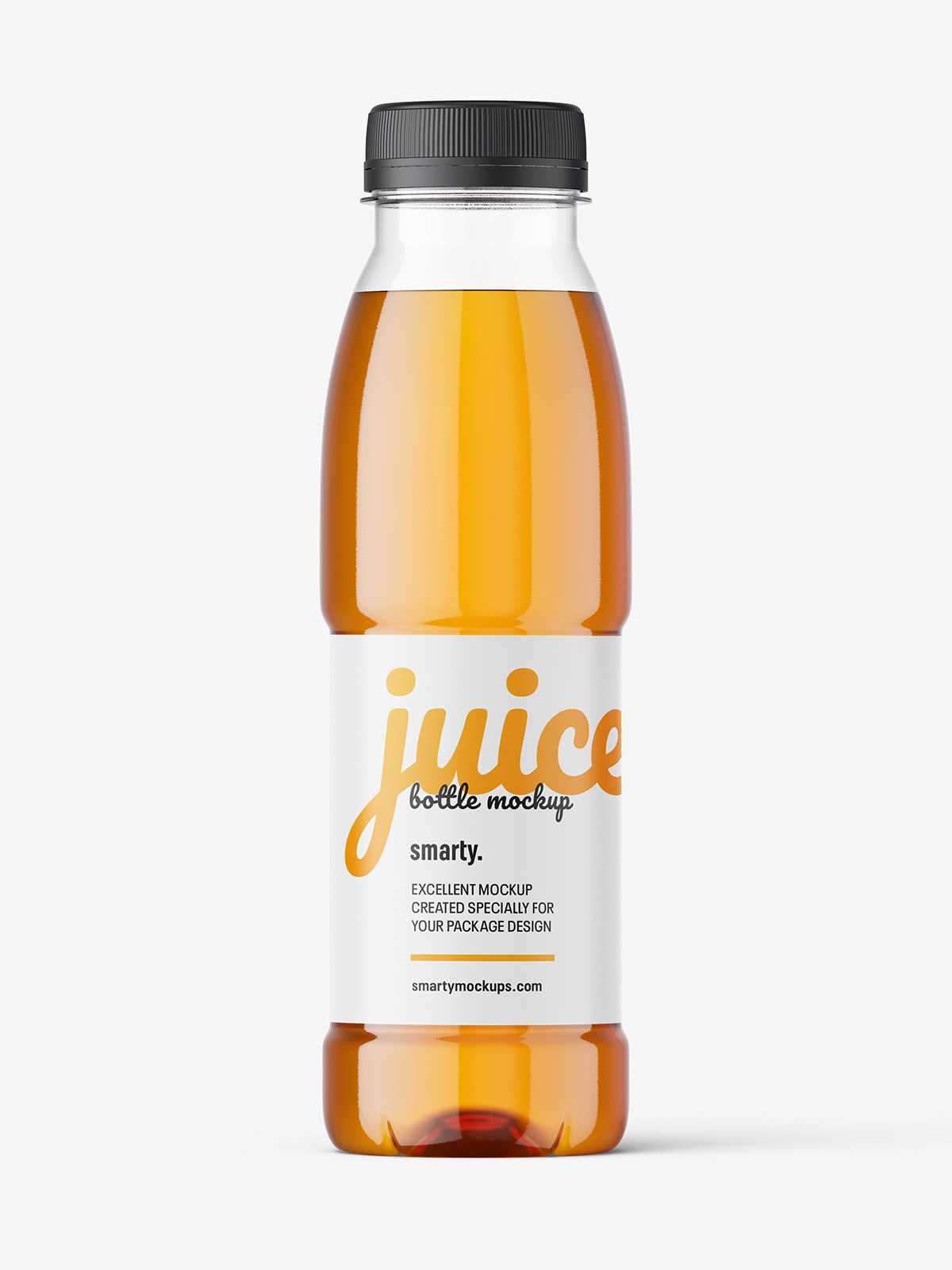 Free apple juice bottle mockup