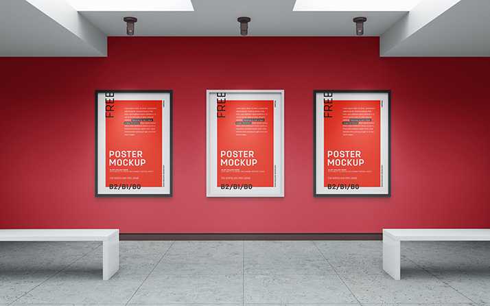 Free art gallery mockup