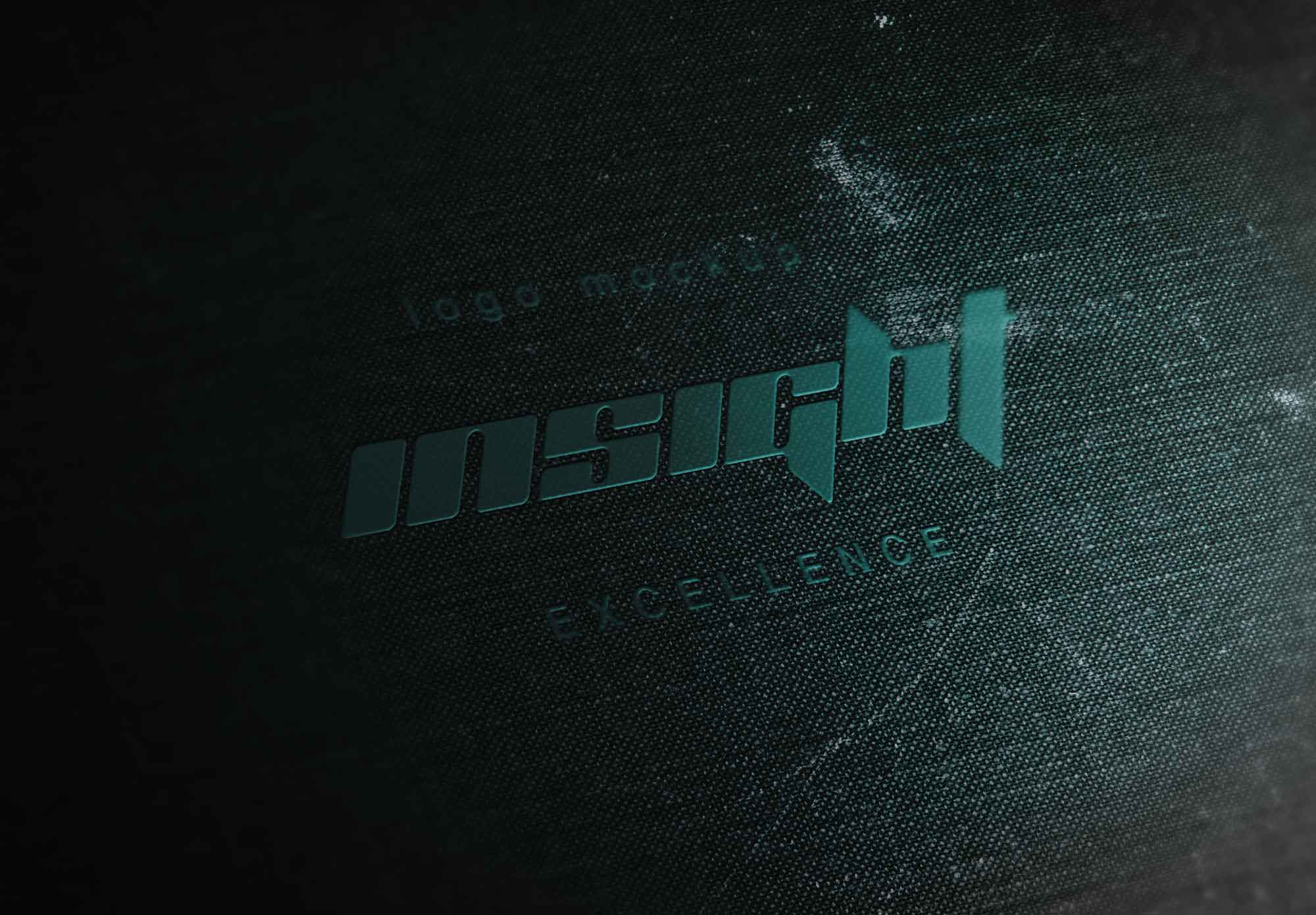 Free Artistic Letterpress Logo Mockup (PSD)