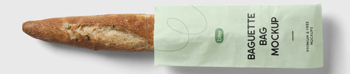Free Baguette Bag Mockup