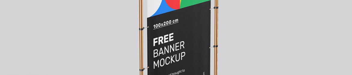 Free baner mockup / 100 x 200 cm
