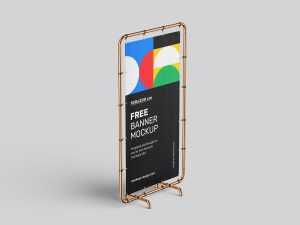 Free baner mockup / 100 x 200 cm