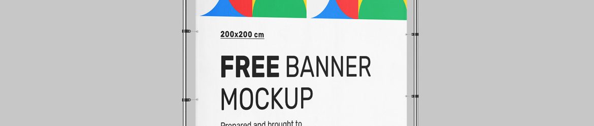 Free baner mockup / 200 x 200 cm