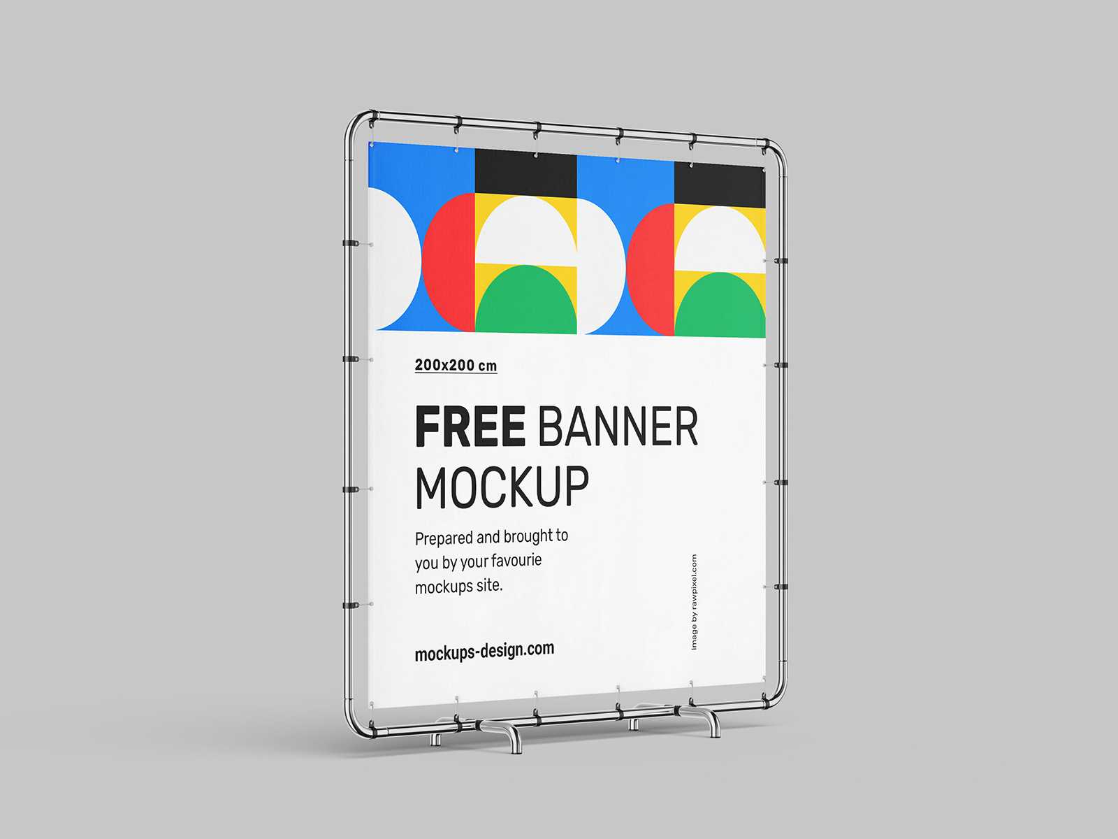 Free baner mockup / 200 x 200 cm