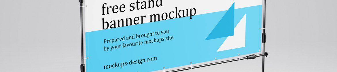 Free banner stand mockup / 200x100 cm