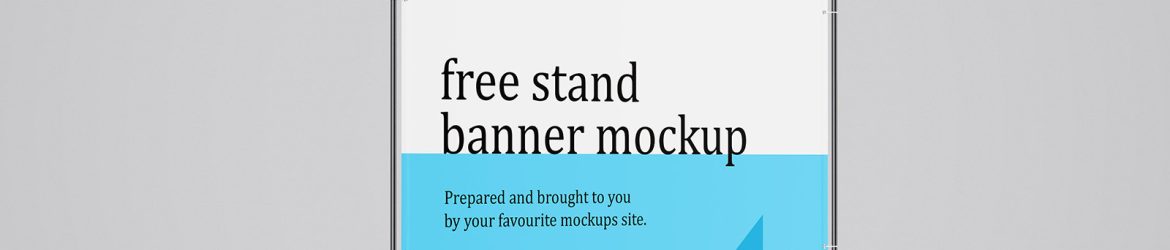 Free banner stand mockup / 200x200 cm