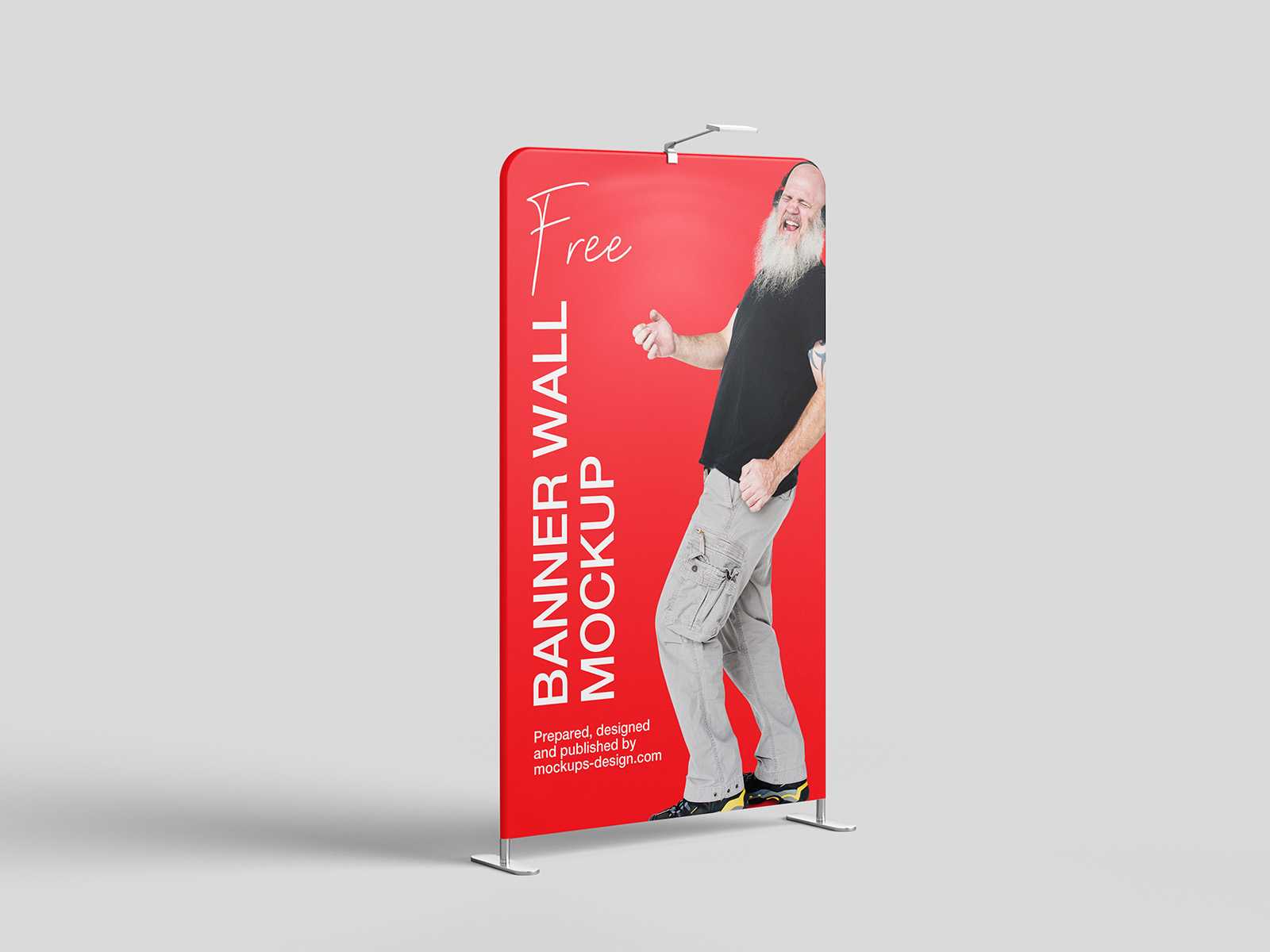 Free banner wall mockup / 120 x 200 cm