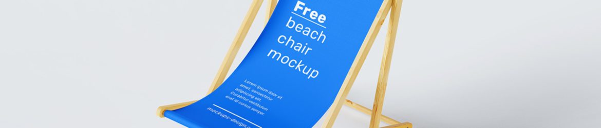 Free beach chair mockup