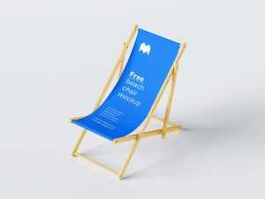 Free beach chair mockup