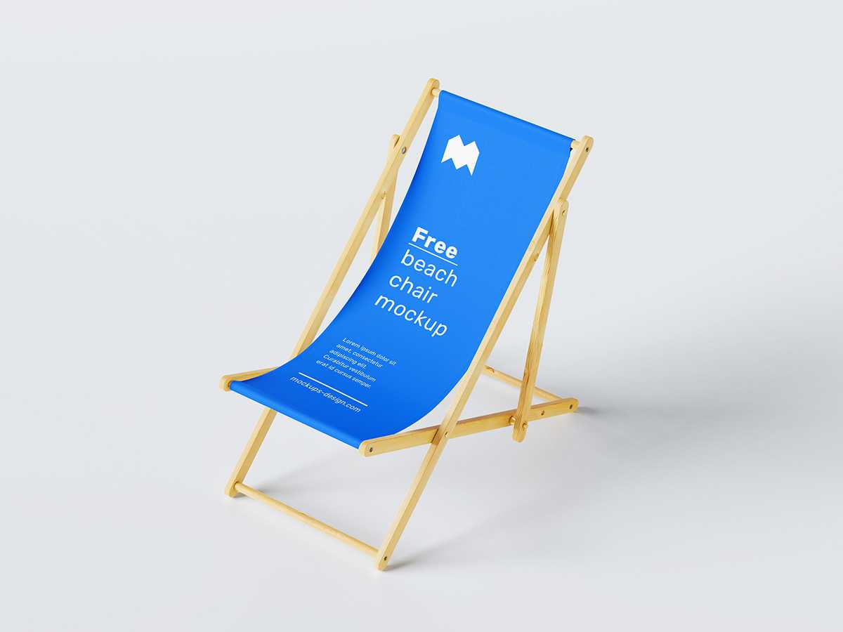 Free beach chair mockup