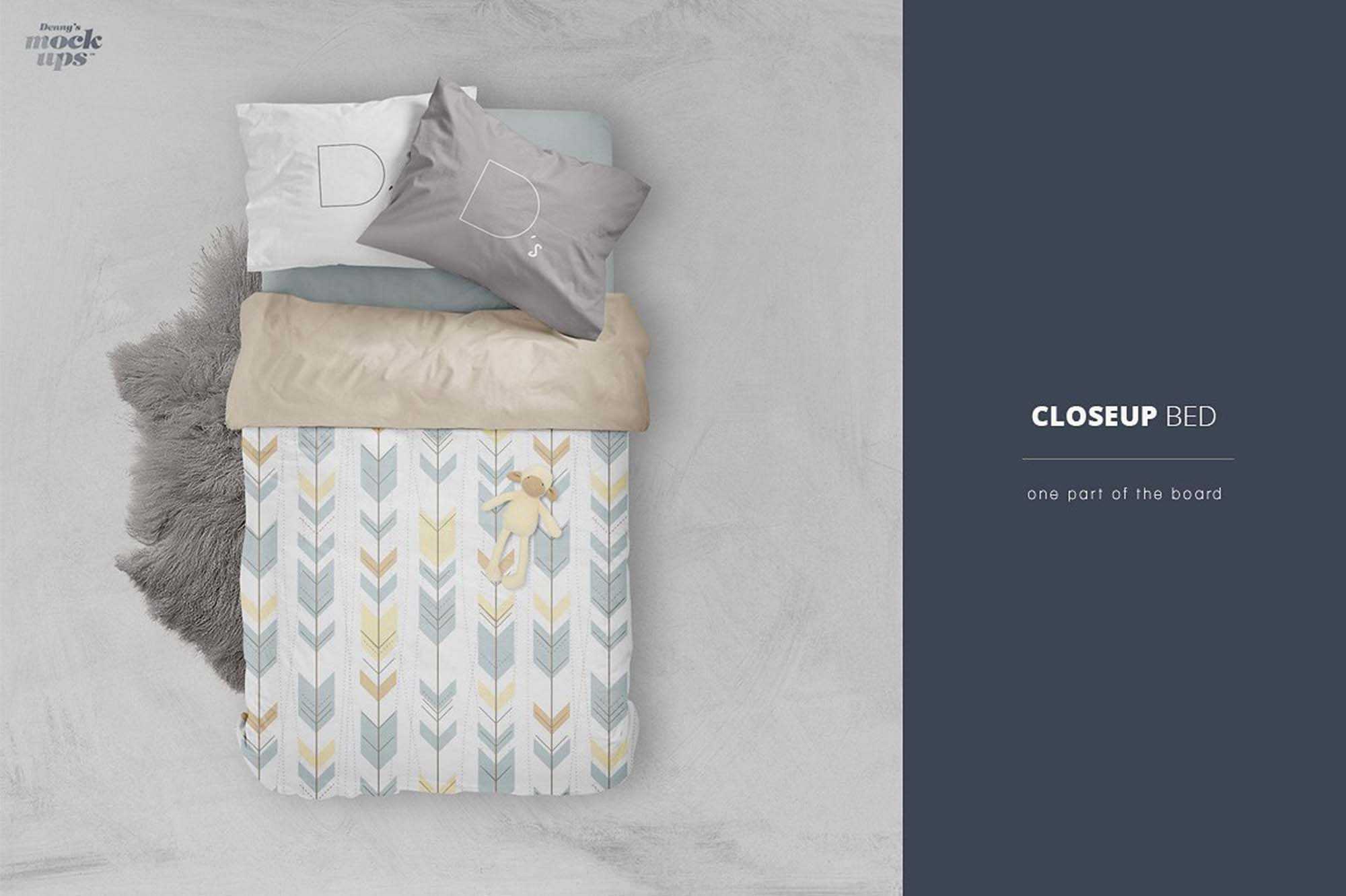 Free Bed Linen Mockup (PSD)