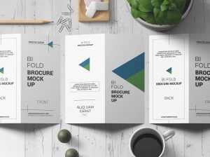 Free Bi-fold Invitation Mockup (PSD)
