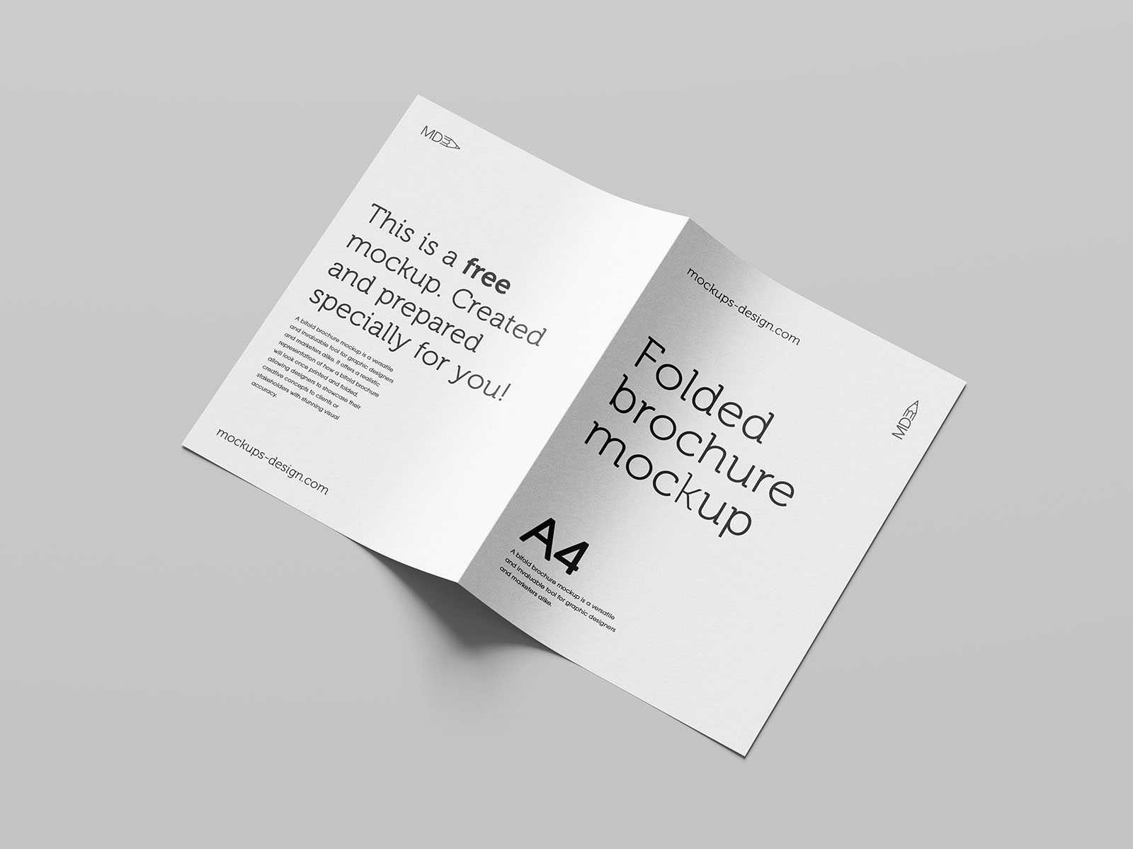 Free bifold brochure mockup - Instant Download