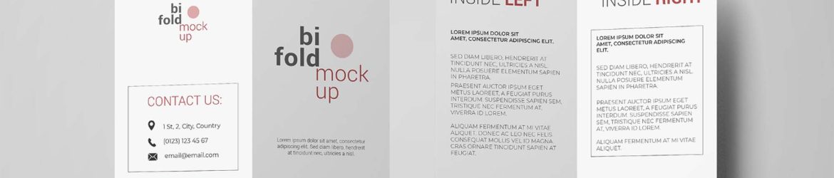 Free Bifold Invitation Mockup (PSD)