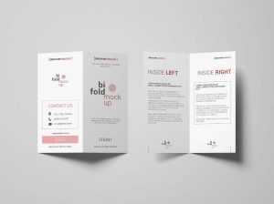 Free Bifold Invitation Mockup (PSD)